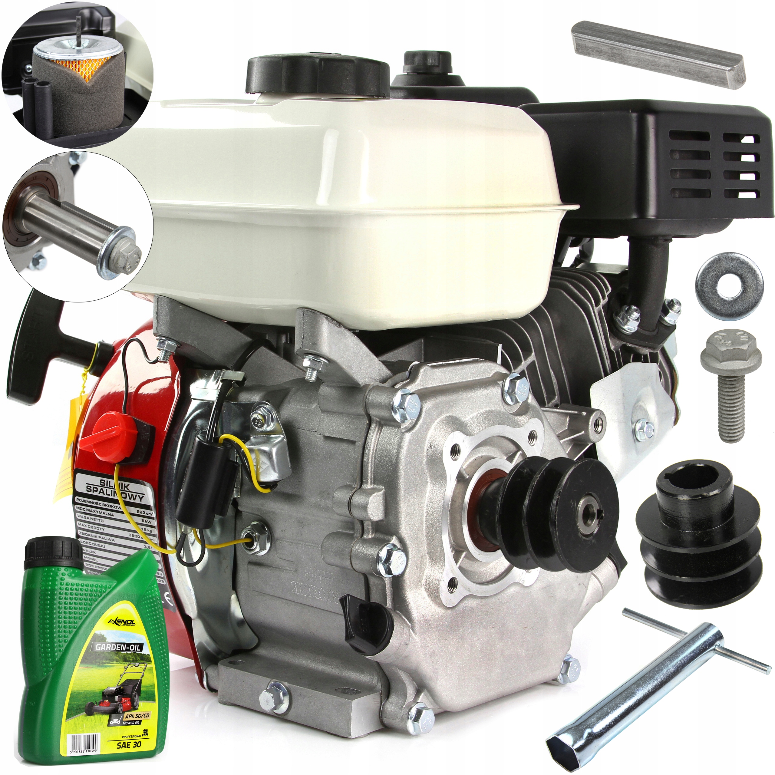 GX160 7 HP Zhutňovací motor 20 mm OHV KLADKA BEZ OLEJA